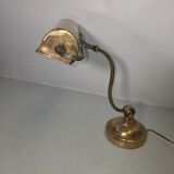 Antique brass desk lamp from a notary.