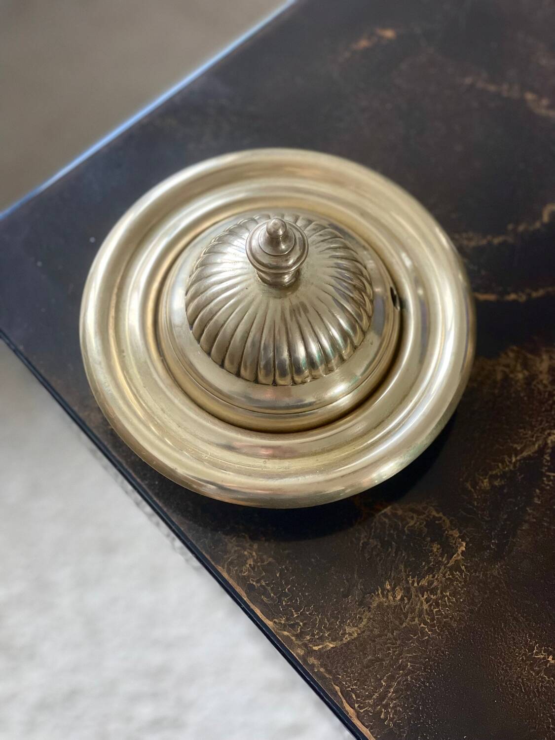 Brass butter dish