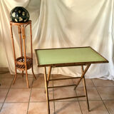 Rattan side table, 1900, Napoleon III style,