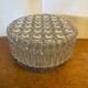 Antique ceiling light wall lamp molded glass + metal support 70s vintage