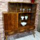 Unique art deco cabinet with drawers. Poland 1950s