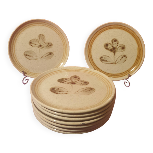 9 assiettes à dessert Tignes Atelier d art Sarreguemines