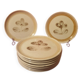 9 dessert plates Tignes Atelier d art Sarreguemines