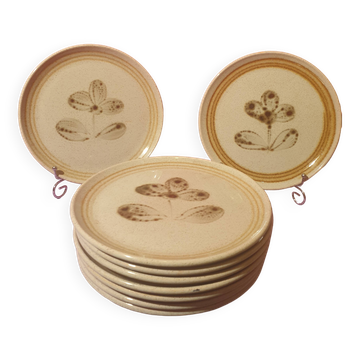 9 dessert plates Tignes Atelier d art Sarreguemines