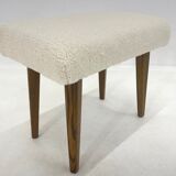 Mid-century Stool in Sheep Skin Fabric, 1970's