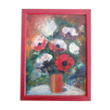 Oil painting bouquet of flowers
