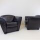 Set de 2 fauteuils en cuir par Peter Maly