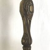 Old gilded bronze lamp base with Louis XV style rocaille decoration