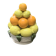 Vintage ceramic barbotine citrus fruit centrepiece