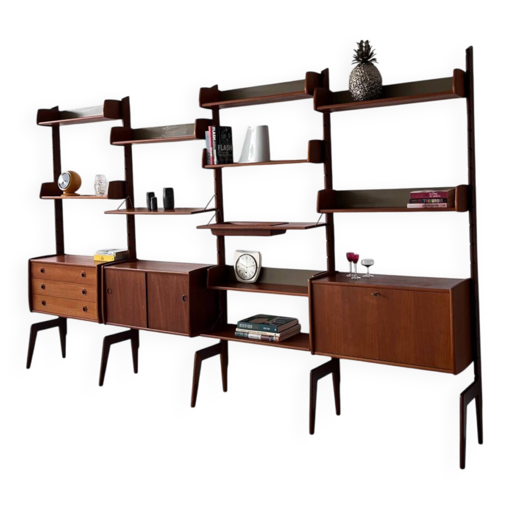 Scandinavian Mid Century Teak Bookcase, Norway 1960’s