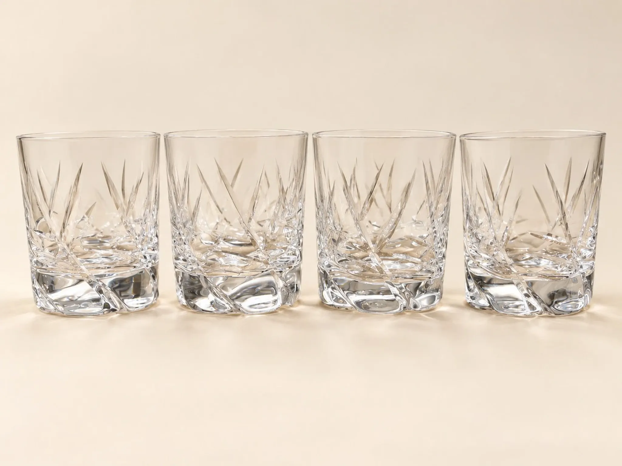 8 Cut Crystal Porto Glasses Daum - Art Nouveau 1900s