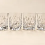 8 Cut Crystal Porto Glasses Daum - Art Nouveau 1900s