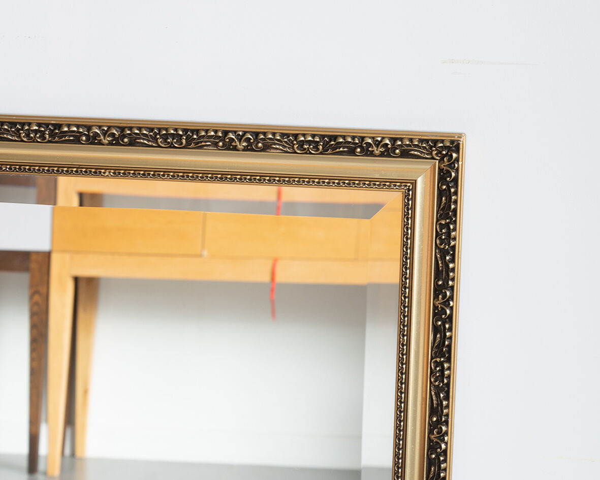 Mirror beveled gold 93x64 cm