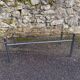 VINTAGE 1970 RECTANGULAR COFFEE TABLE WITH FLAT CHROME TUBULAR LEGS