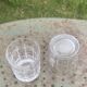 5 whisky glasses, Cristal Bayel stamps, transparent crystal with patterns