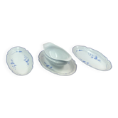 Saucière + 2 ramequins Bernardaud  Limoges  Décors De Sabran