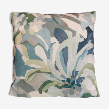 Square cotton and linen cushion