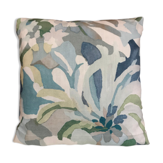 Square cotton and linen cushion