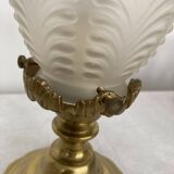 Old brass and tulip table lamp