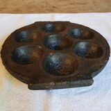 Old stone egg cooking dish / ideal in decoration for floating candles - underside