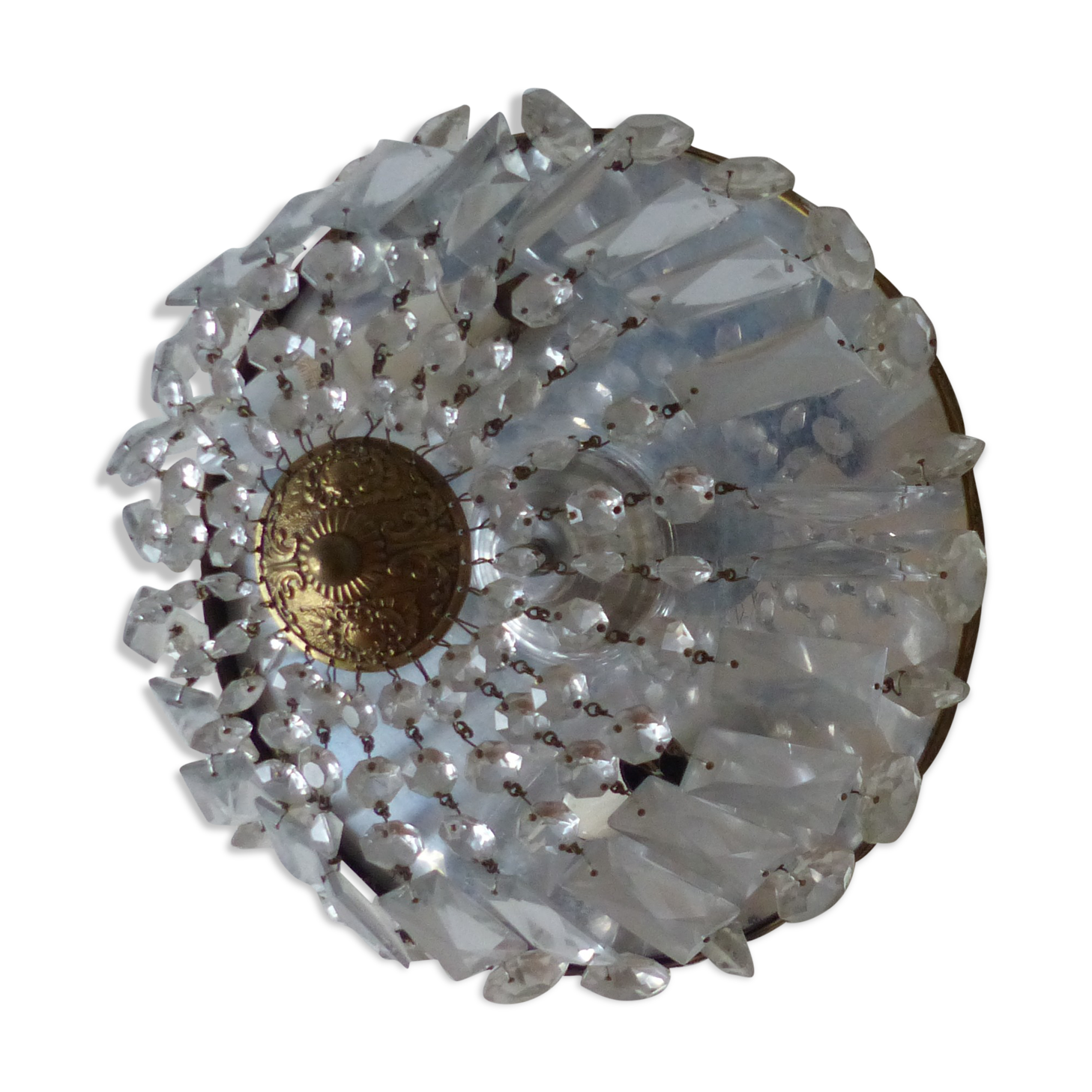 old crystal ceiling lamp