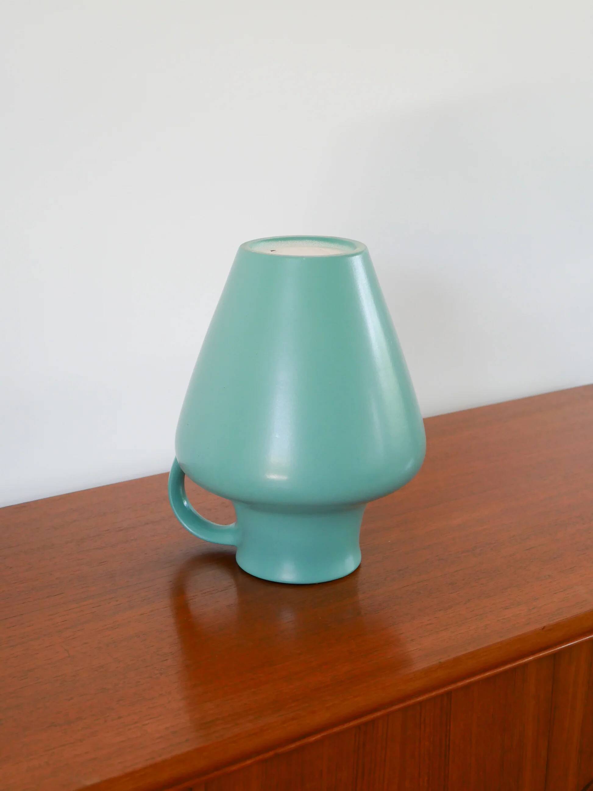 Large celadon ceramic vase, made in Germany, design, 1970.