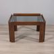 Vintage 1970s Coffee Table in Wood and Glass, Italian Design
