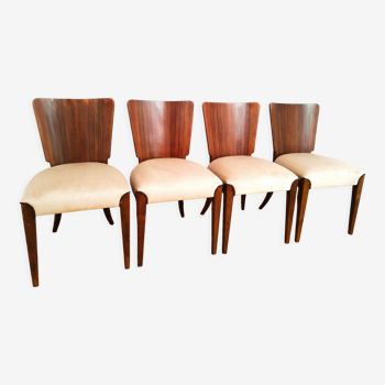 Set of four chairs H-214 proj.J.Halabala, the 50s Czechoslovakia