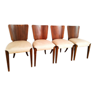 Set of four chairs H-214 proj.J.Halabala, the 50s Czechoslovakia