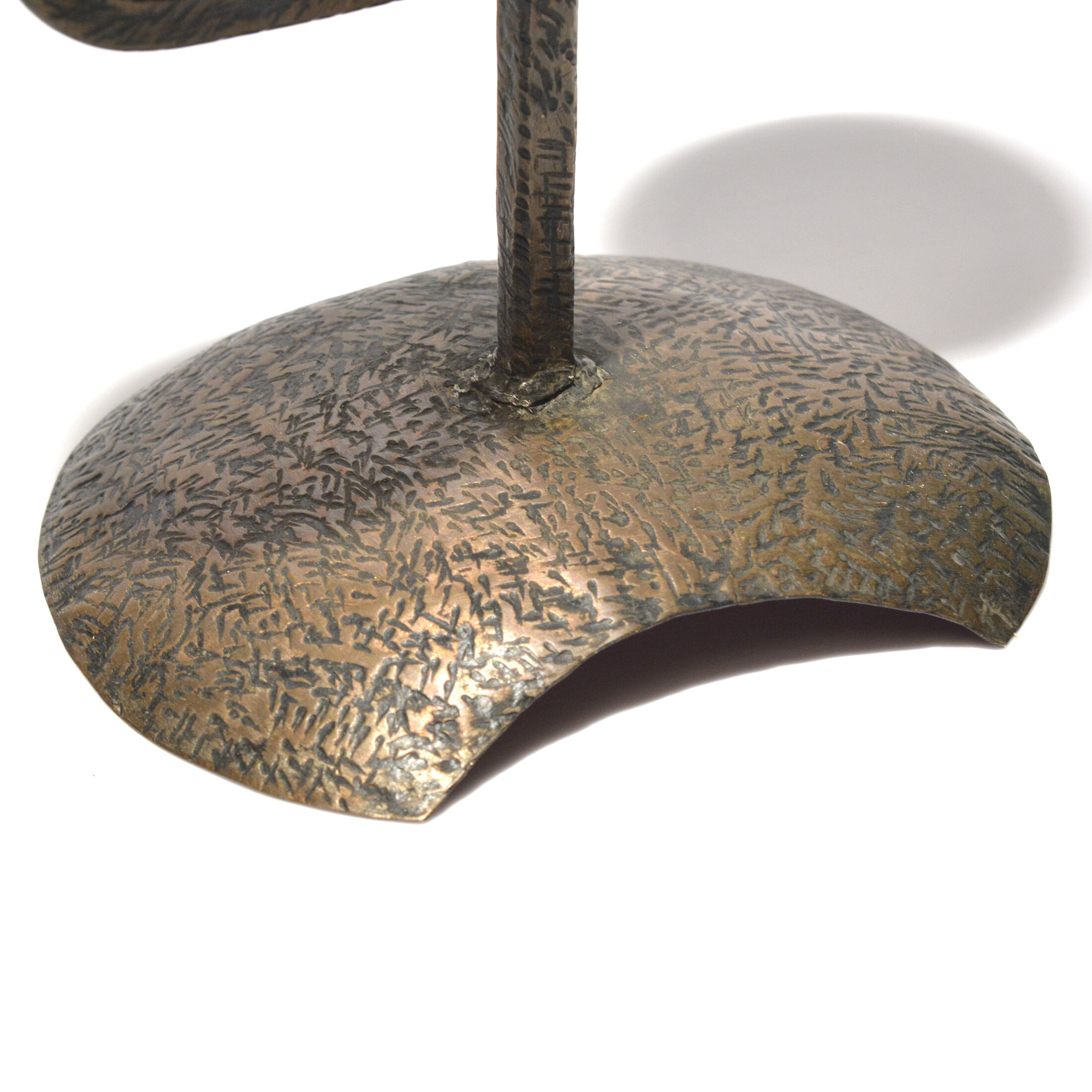 Brutalist style candlestick, czechoslovakia, 1960s