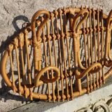 Italian rattan coat rack