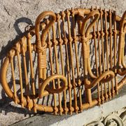 Italian rattan coat rack