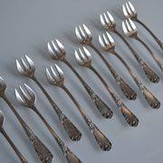 12 fourchettes à huitre métal argenté orfèvre sfam