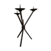 Bougeoir de campagne en fer battu brutaliste 1970