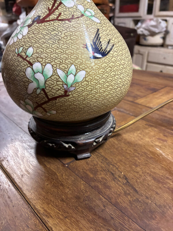 Lampe chinoise cloisonnée