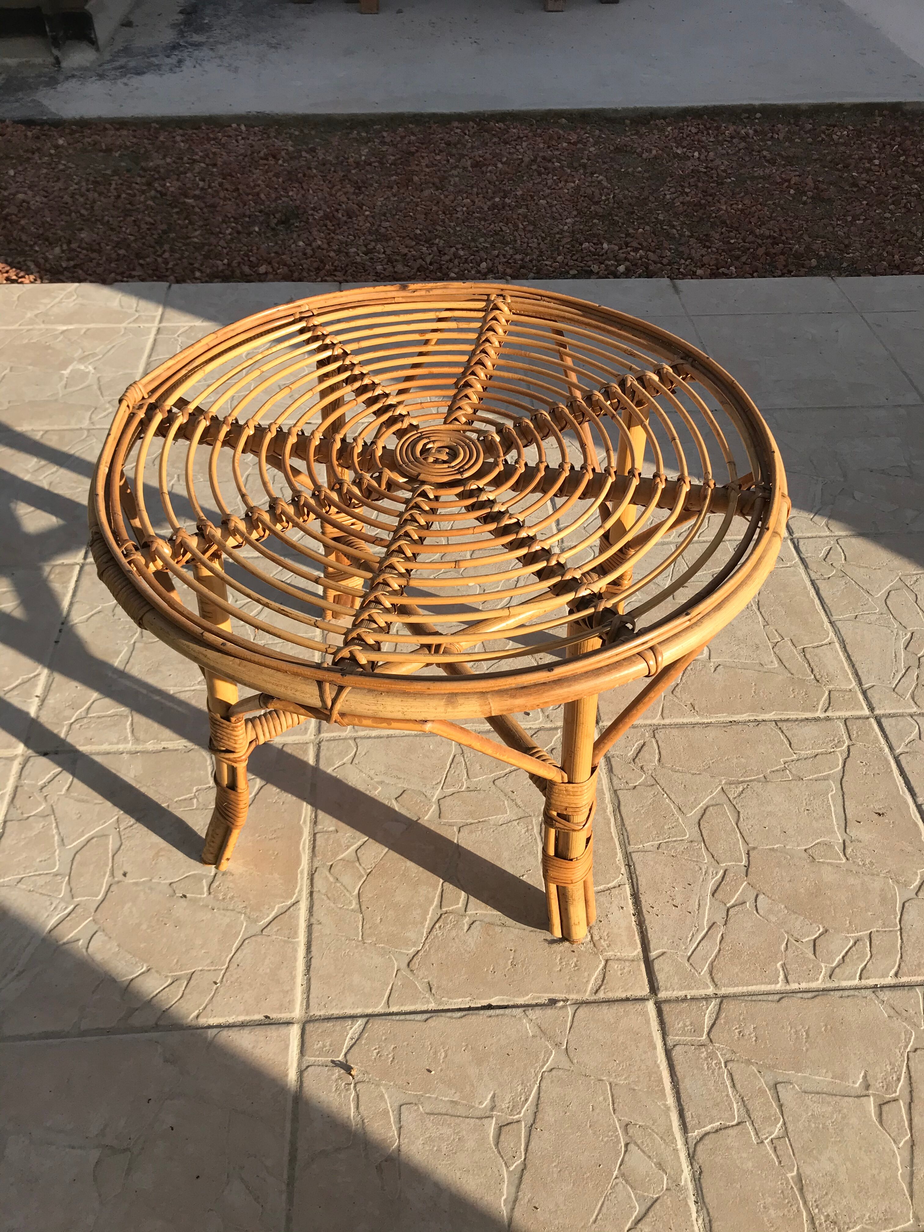 Rattan coffee table