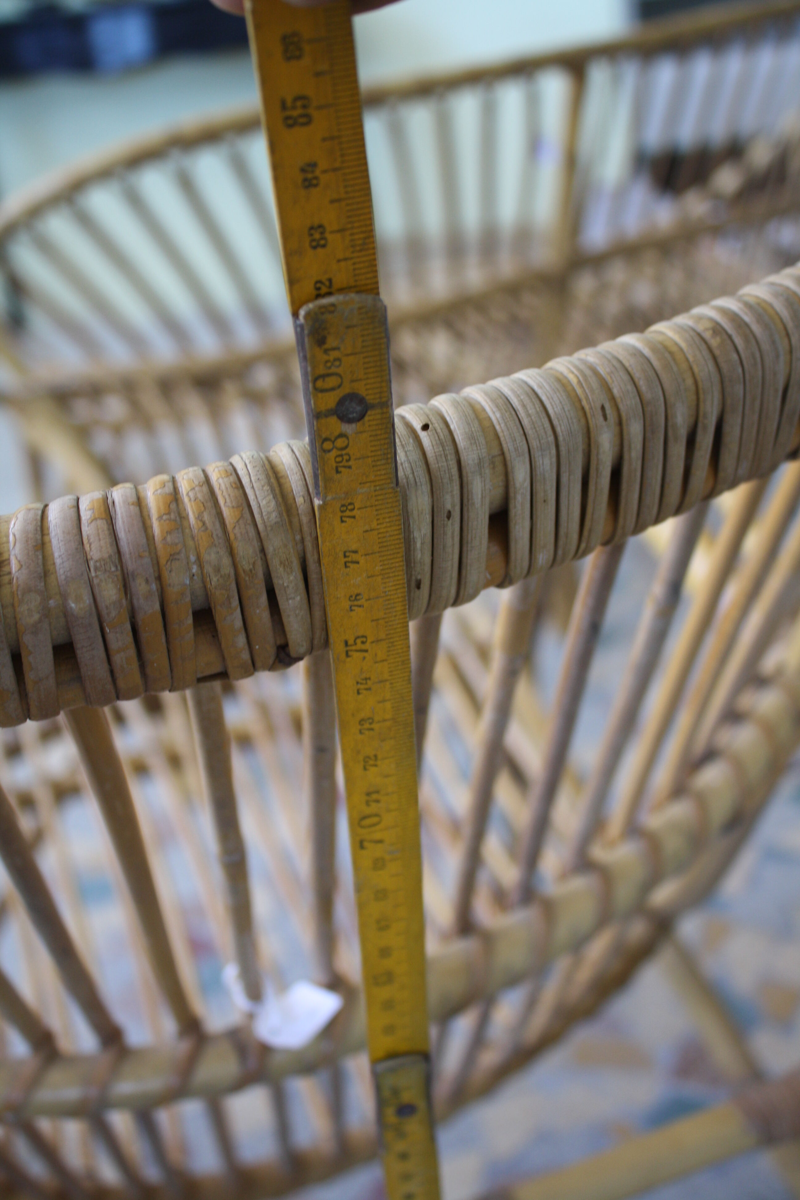Vintage rattan armchair 1960