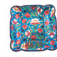 Square cut in blue Longwy enamels