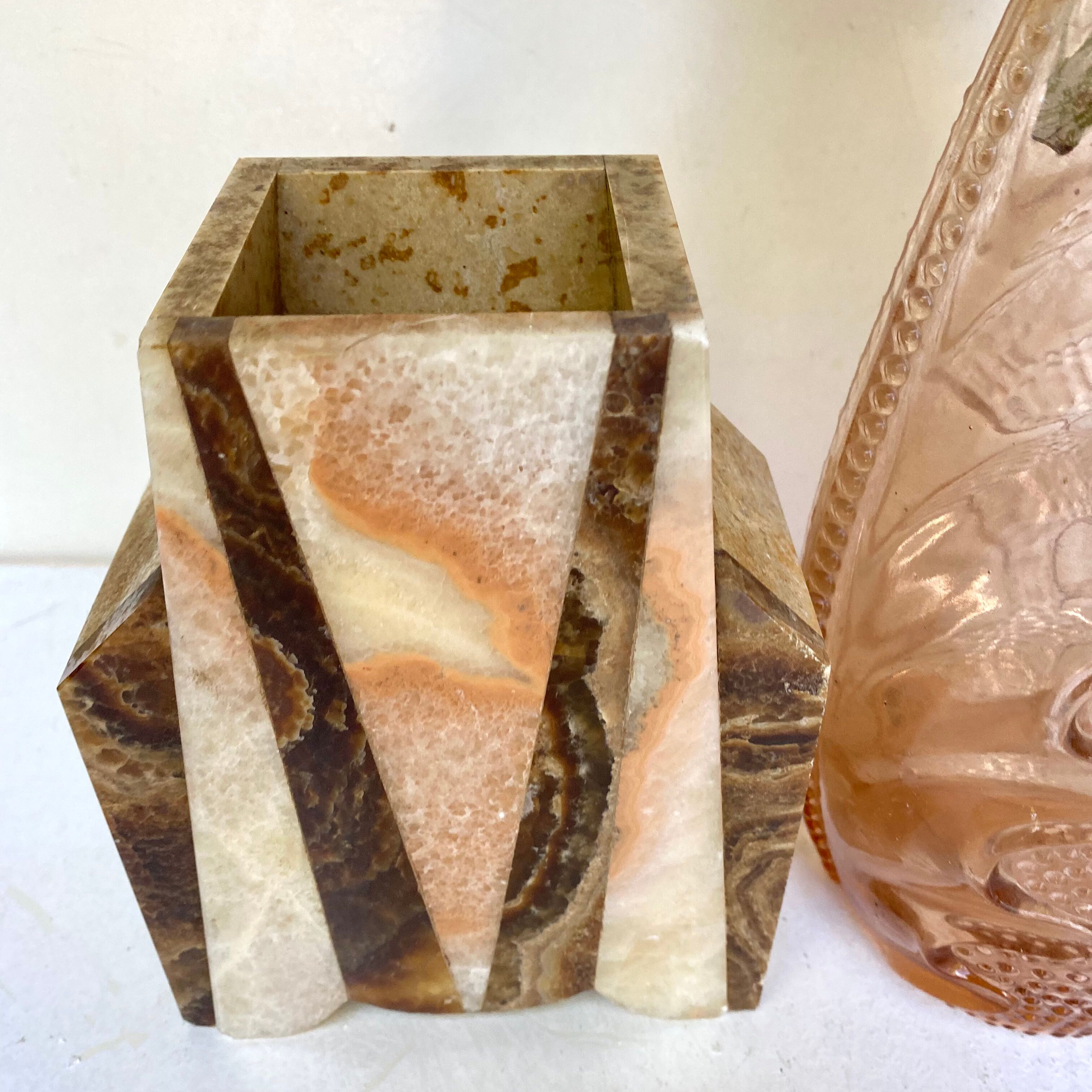 Marble cassolettes art deco