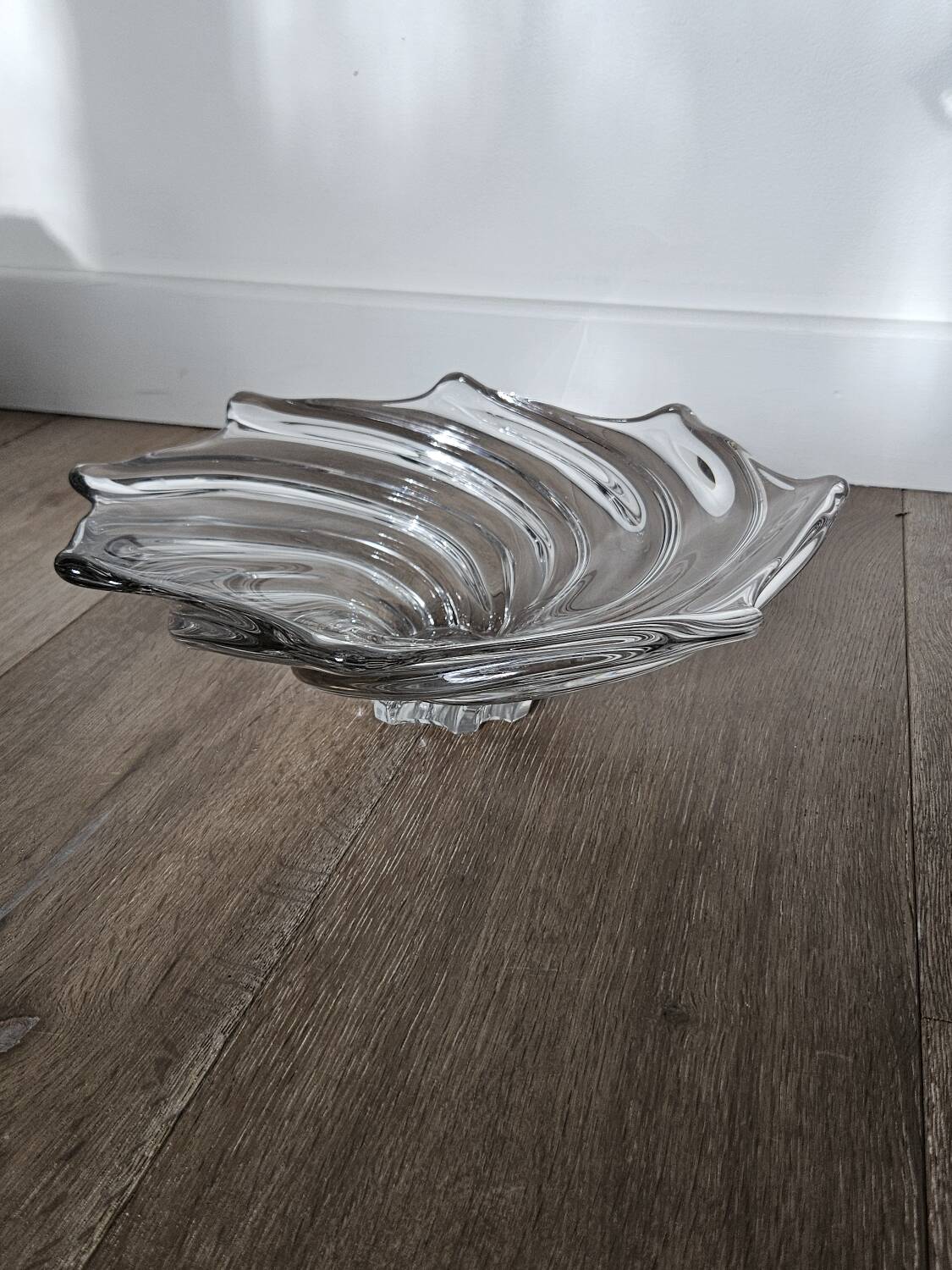 Vintage glass spiral trinket tray