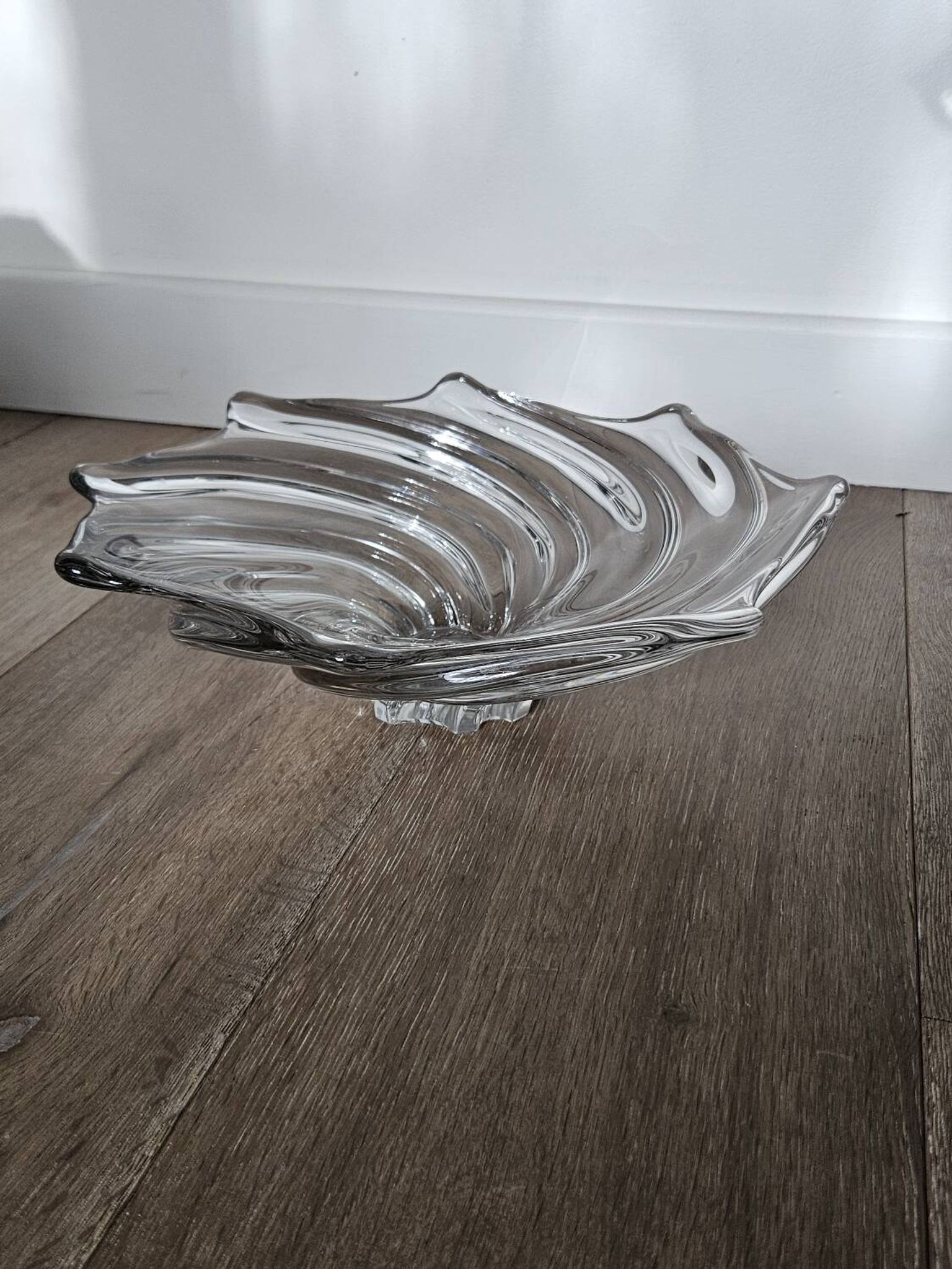Vintage glass spiral trinket tray