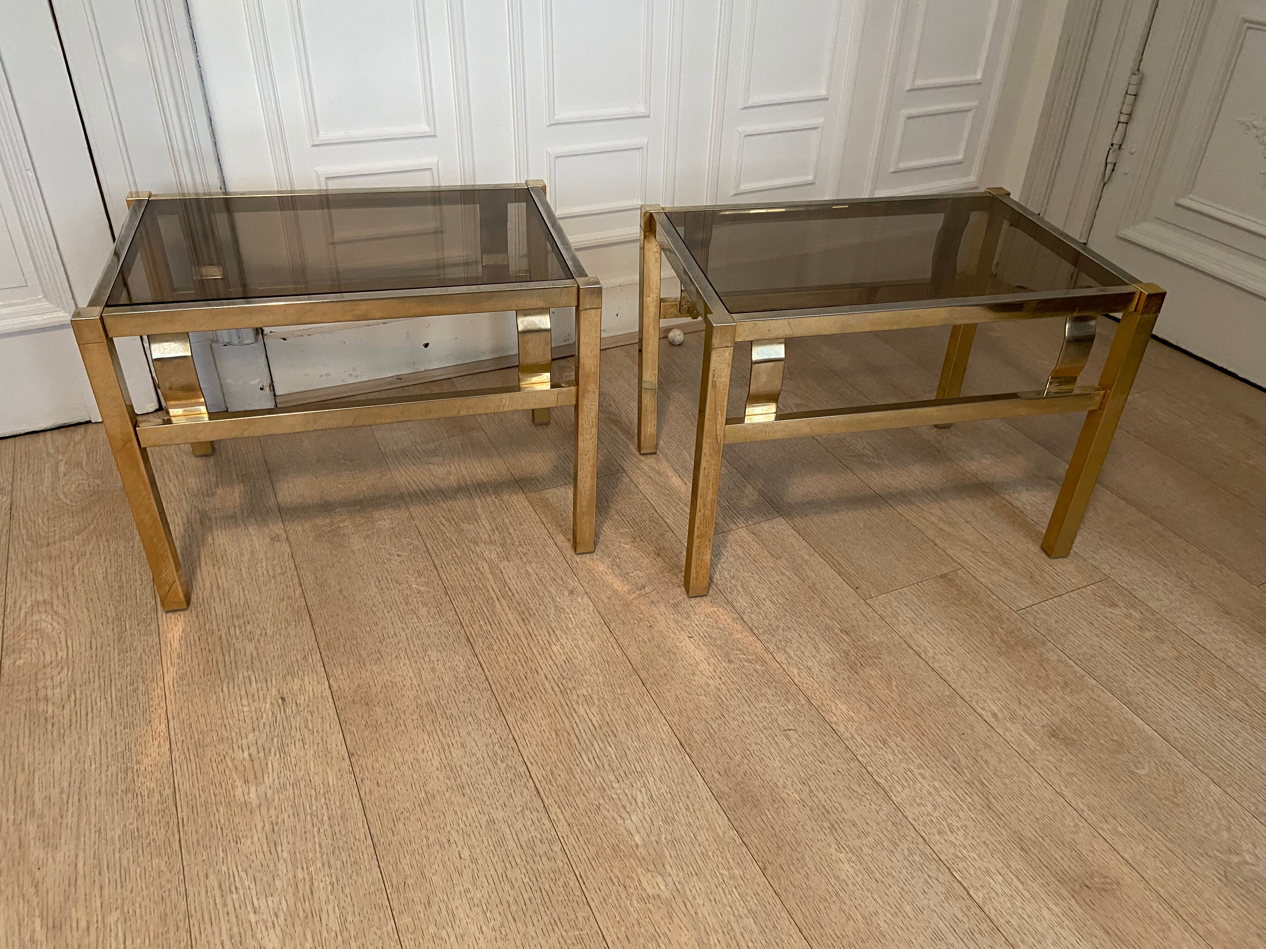 Pair of side table Hollywood Regency, 1970