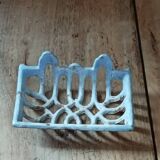 Soap dish Patinated blue enameled metal dpmc 0923216