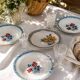 4 deep plates Digoin Sarreguemines – models Marinette & Adèle