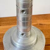 Industrial lamp polished metal and fabric kaki vintage