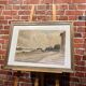 Watercolor depicting a seaside