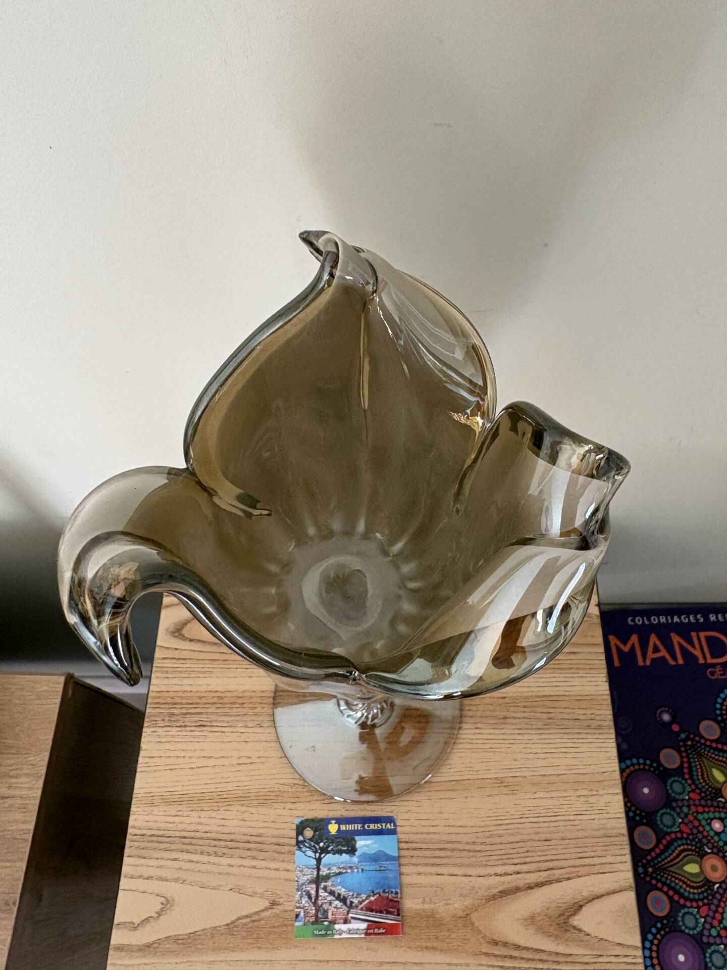 36cm Vintage Murano Glass Candle Holder