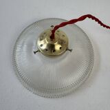 Vintage prism glass pendant light