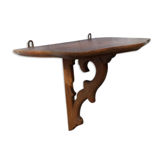 Carved wooden console shelf