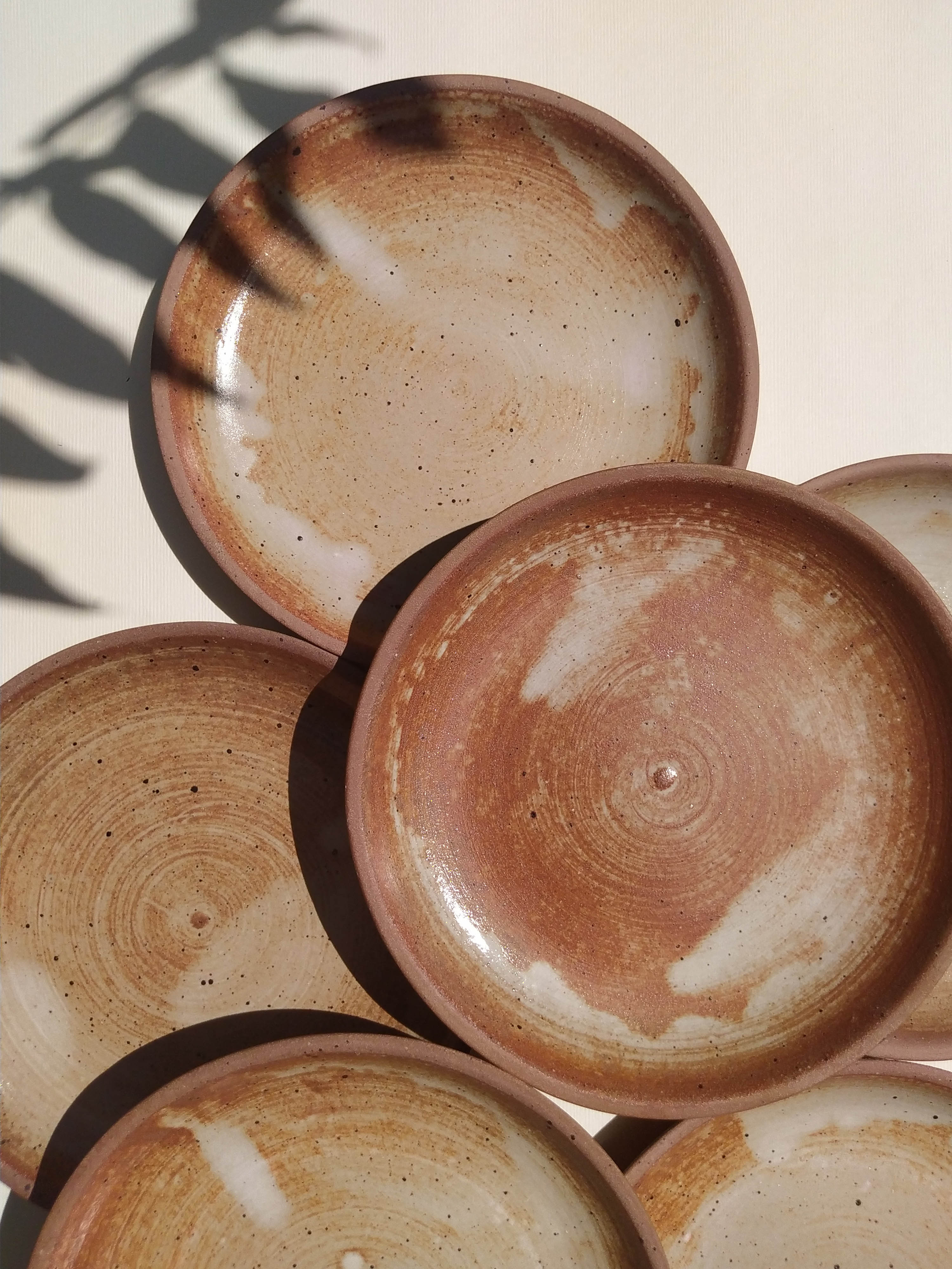 Vintage stoneware dessert plates